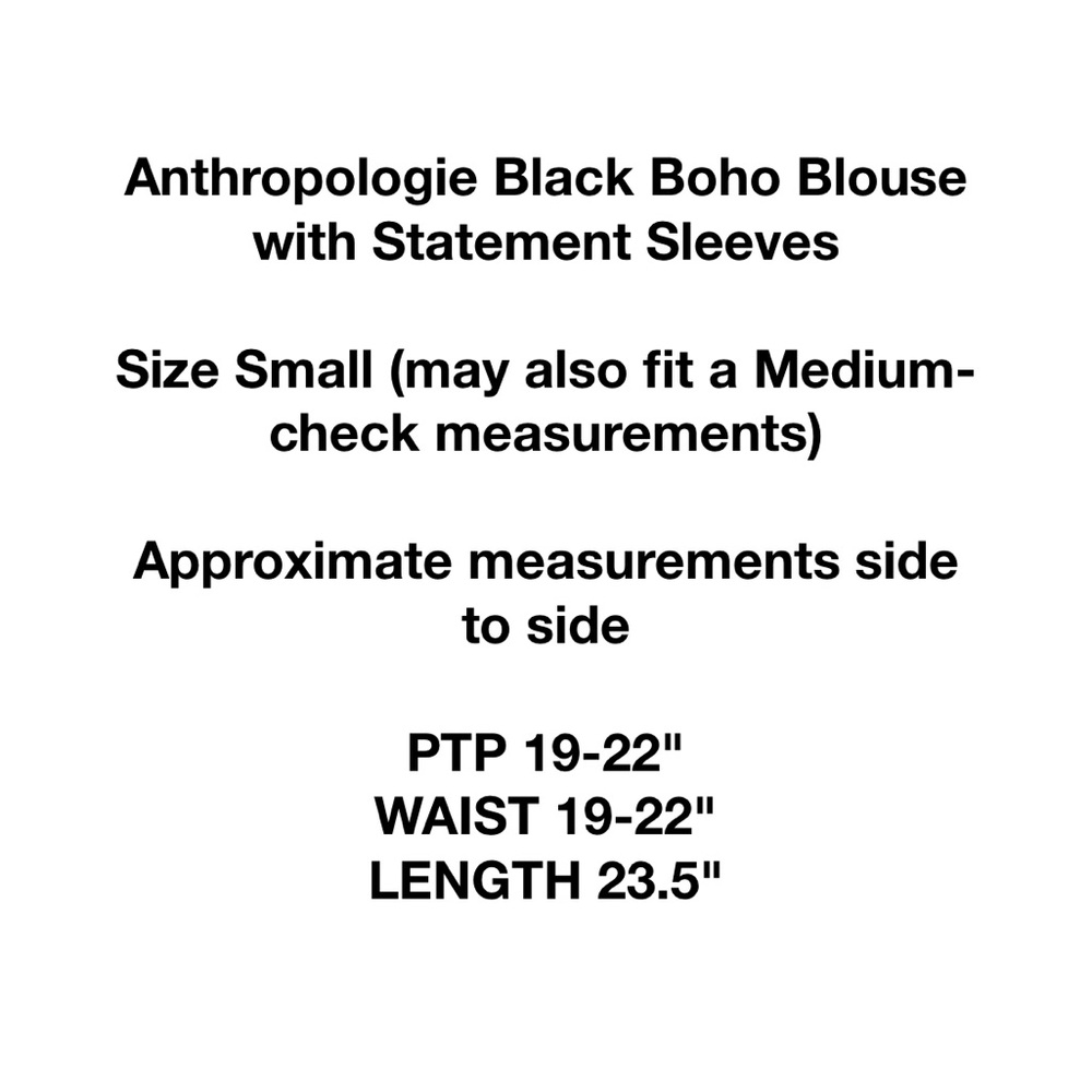 Anthropologie Black Off-Shoulder Blouse with Bell Sleeves - Picture 8 of 12